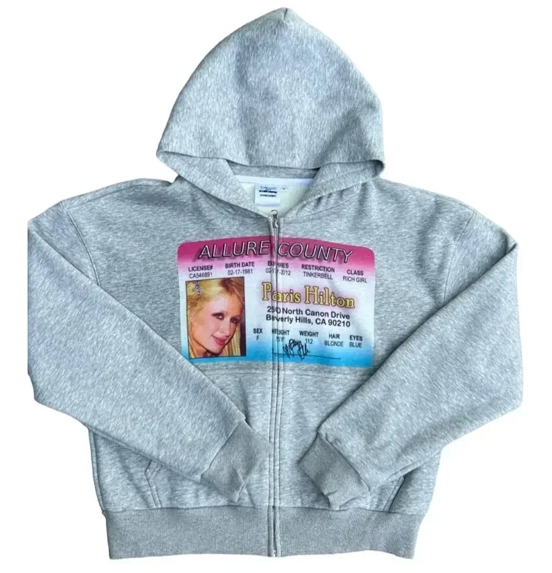 Men's Letter-Graphic Long-Sleeve Zip-Front Hoodie