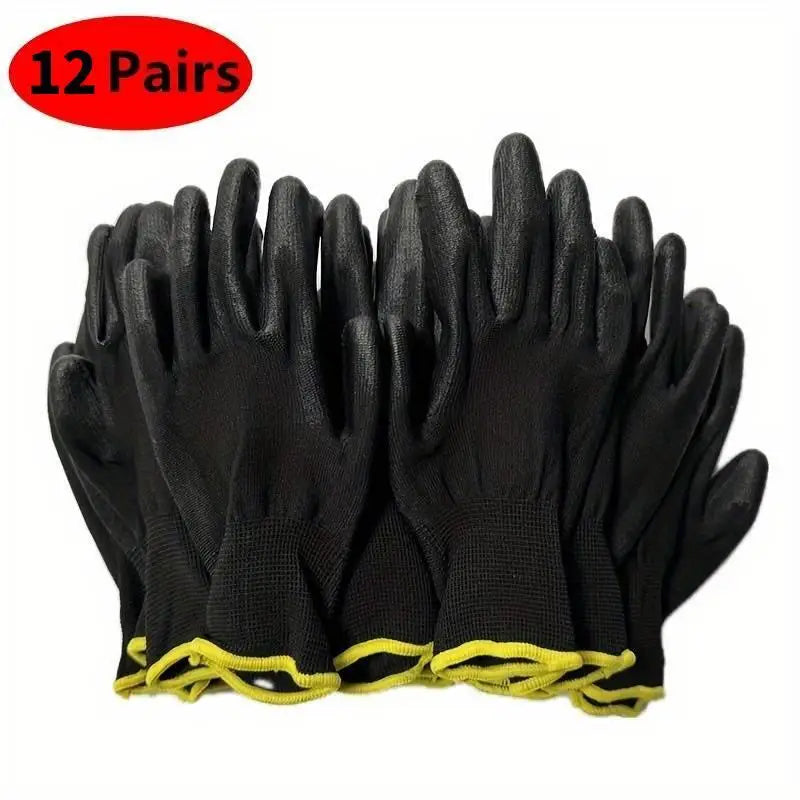 Full Finger Work Gloves with Contrasting Palm Coating