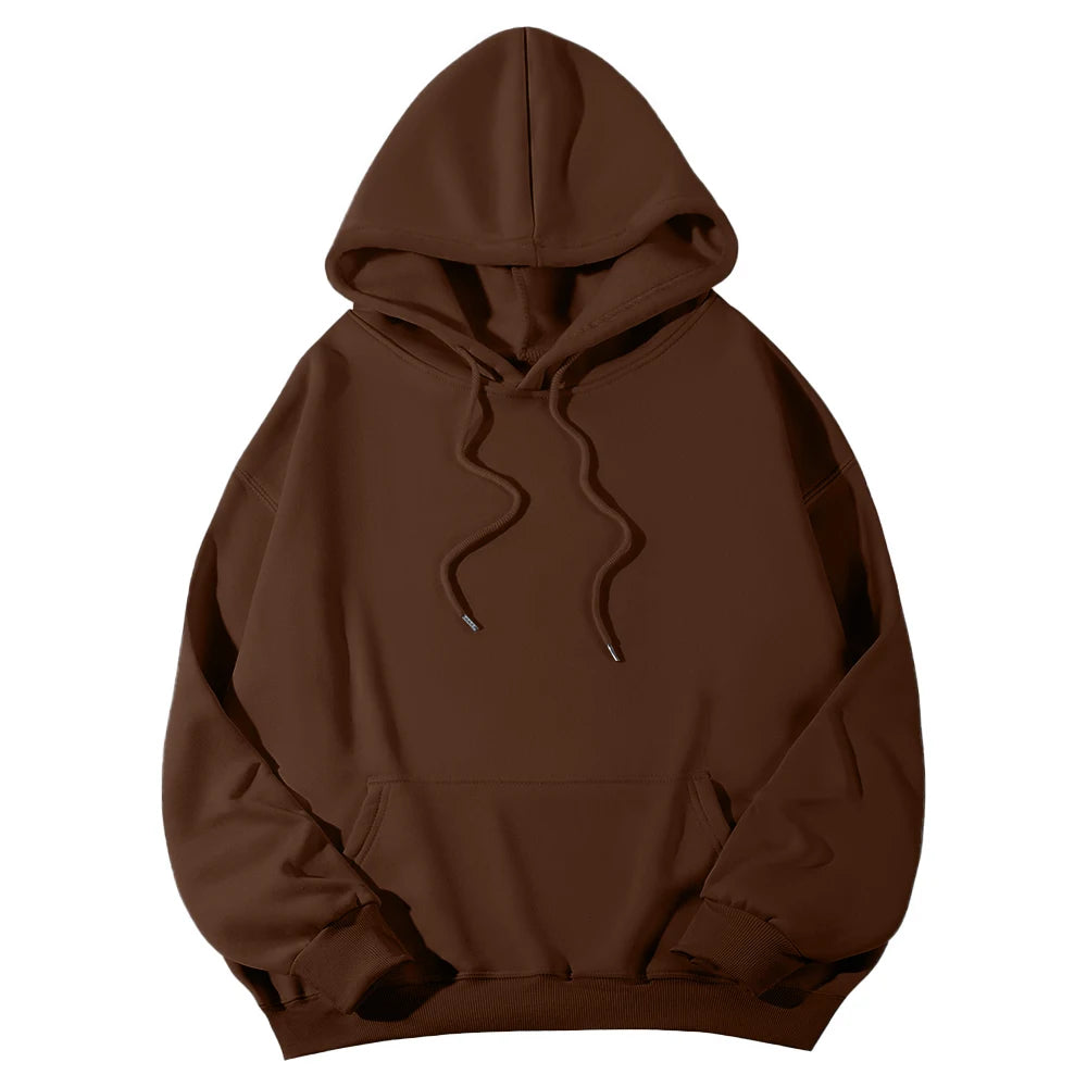 Long Sleeve Casual Hooded Sweatshirt with Relaxed Streetwear Styling