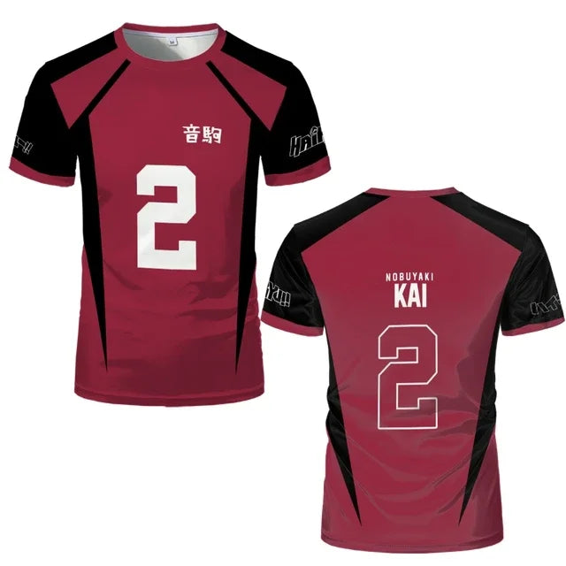 Nekoma Number Volleyball Short Sleeve T-shirt For Sports Outfits