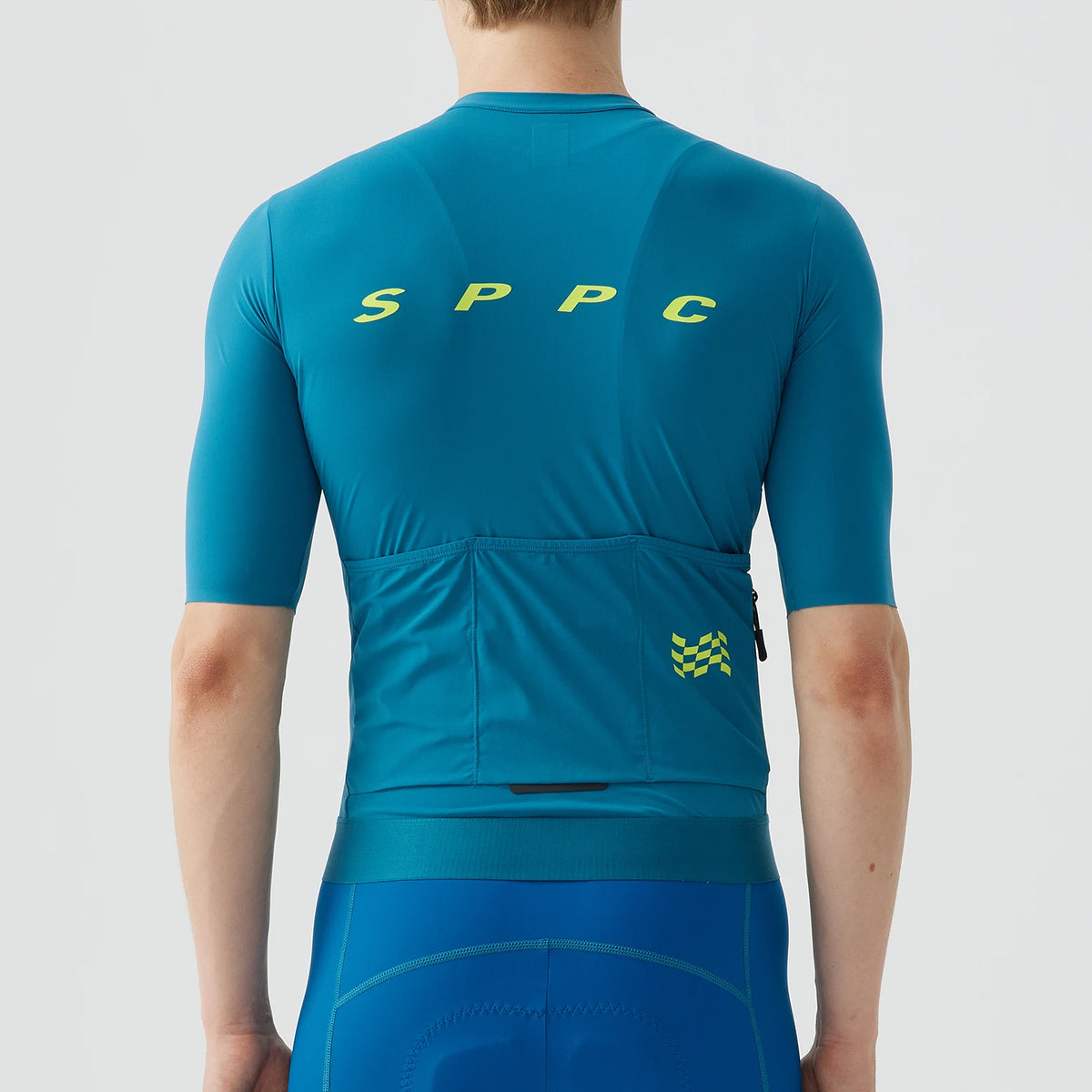 Men's Zip-Front Cycling Jersey in Nylon and Elastane for Road Riding
