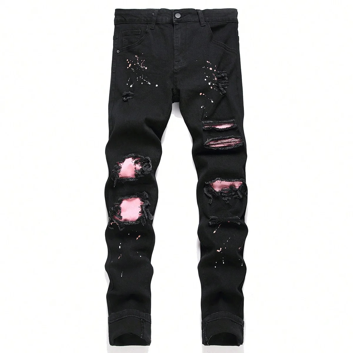 Men's Distressed Slim Fit Denim Jeans for Casual Everyday Wear