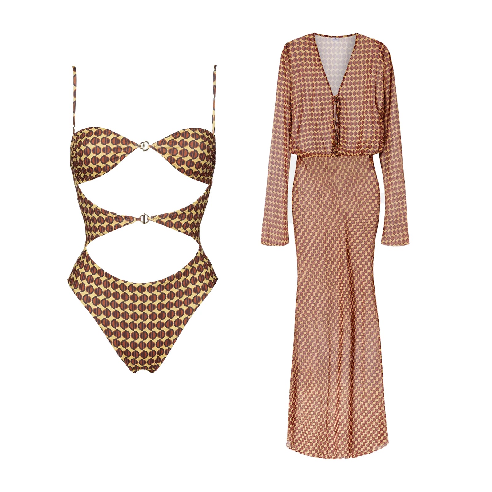 Halter Bikini with Matching Cover-Up Pants