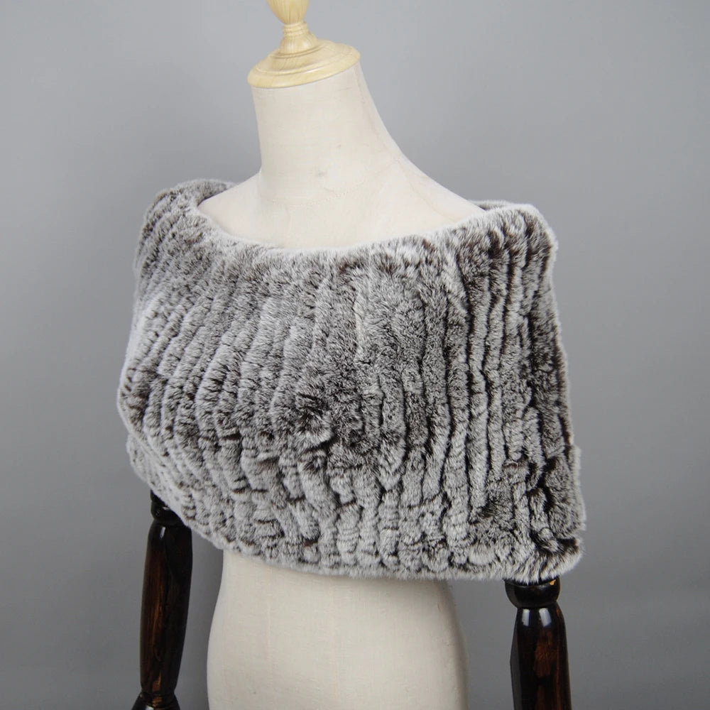 Textured Tubular Shoulder Wrap Cape for Layering over Outfits
