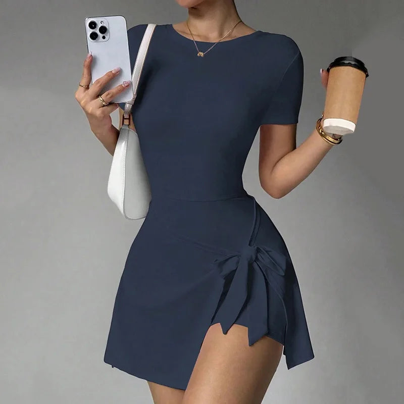 Women's Wrap-Skirt Sleeveless Tennis Dress