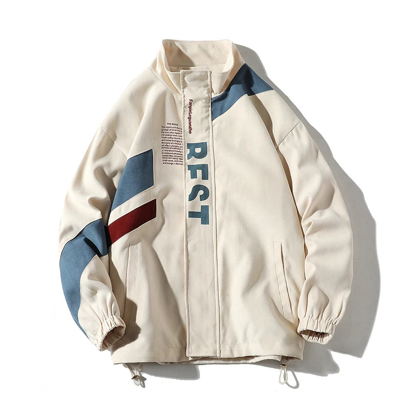 Color Block Long Sleeve Casual Streetwear Racing Style Jacket