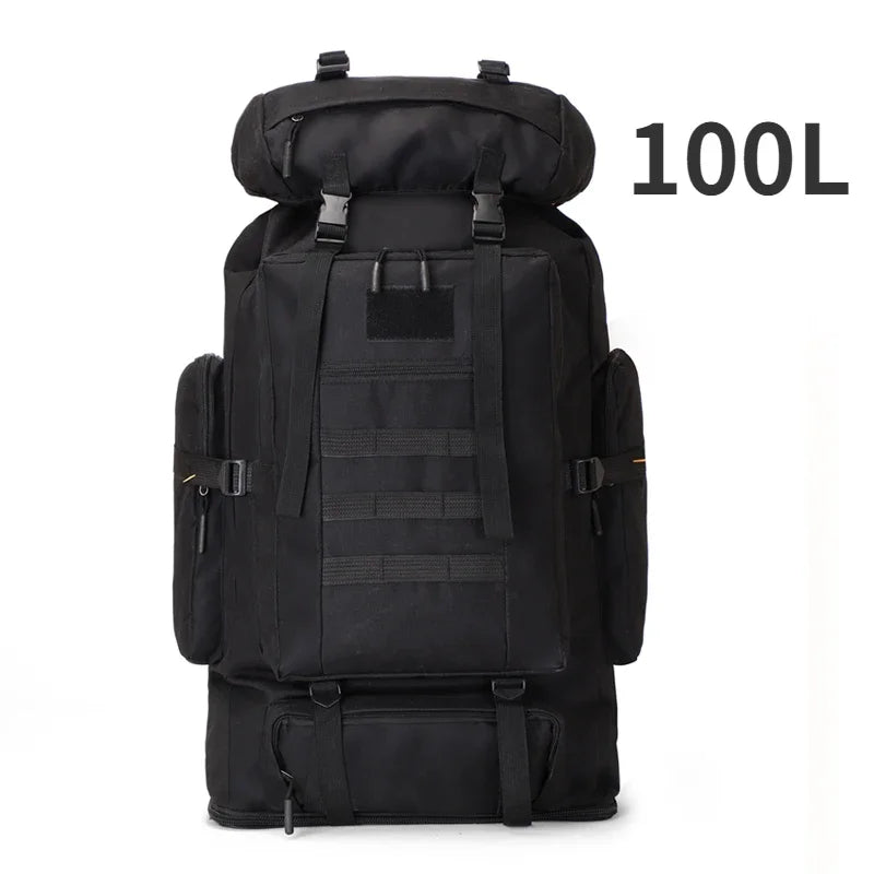Large Outdoor Backpack with Webbing and Side Compression Straps