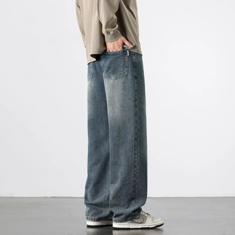 Men's Wide Leg Denim Jeans for Casual Everyday Wear