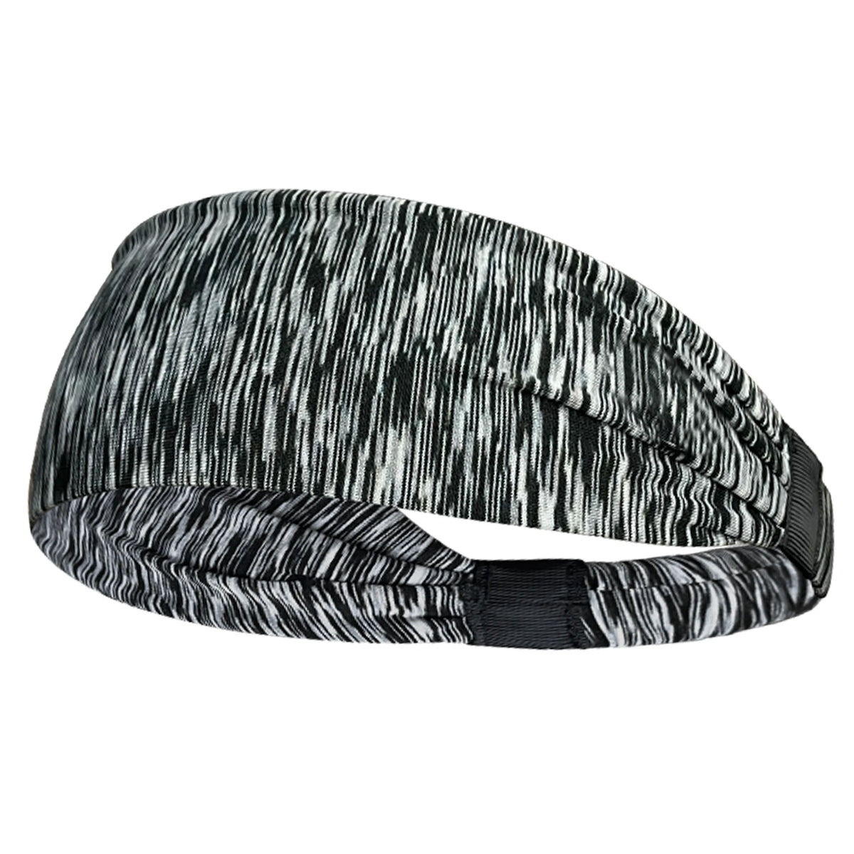 Elastic Sports Headband with Wide Fabric Band for Hair Control