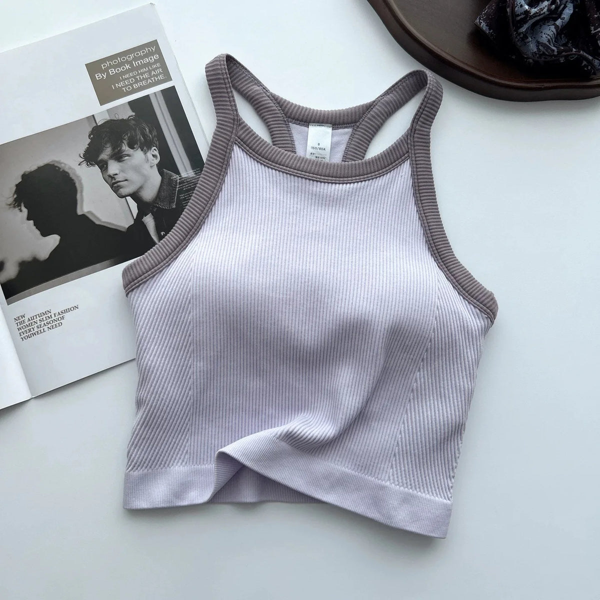Women's Contrast Trim Racerback Sports Bra