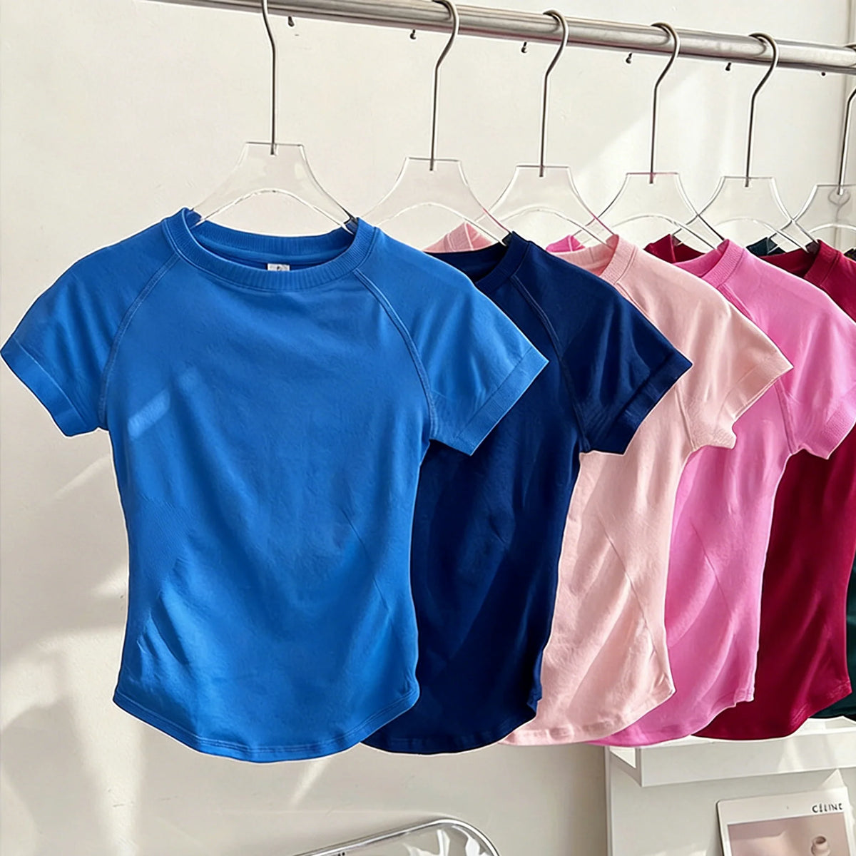 Women's Crew Neck Short Sleeve Sports T-shirt For Workout Outfits