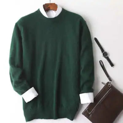 Men's Plain Long Sleeve Knit Sweater