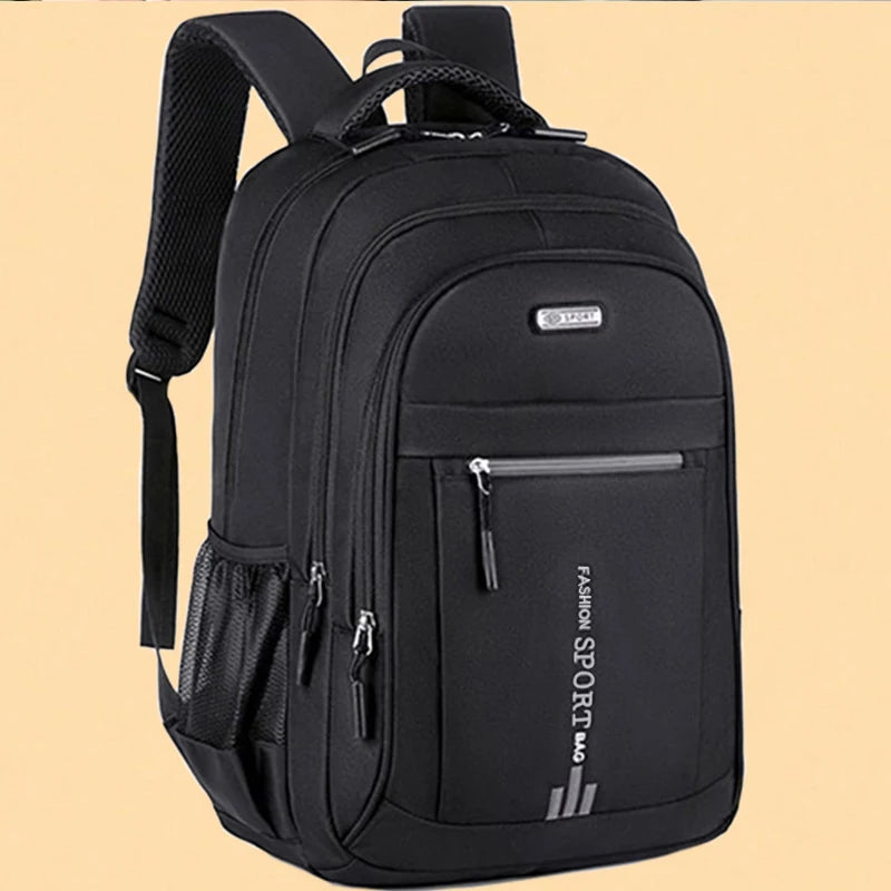 Multi Pocket Backpack with Contrasting Zippers and Carry Handle