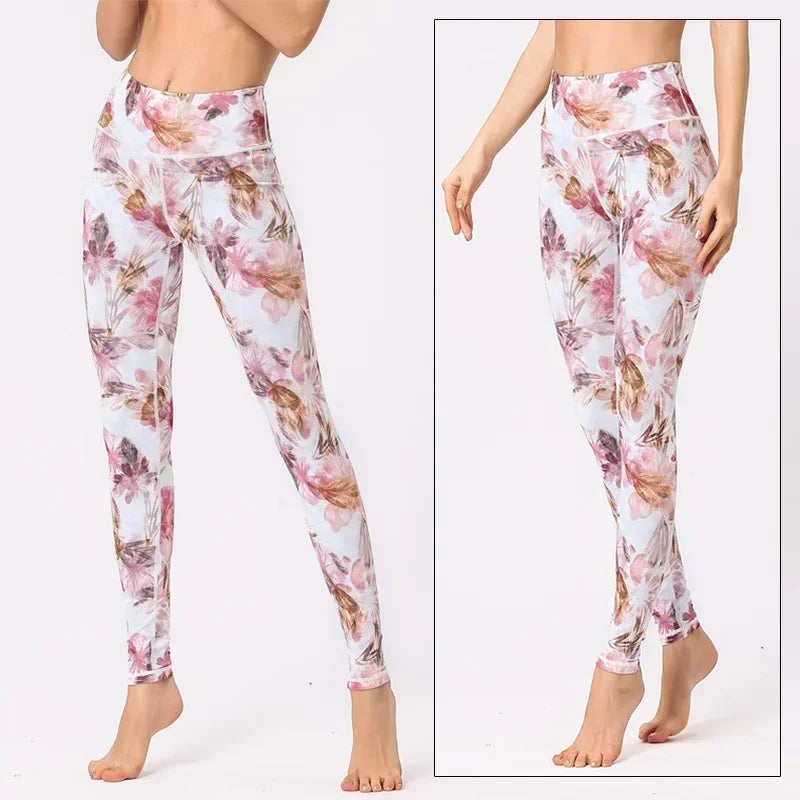 Women's Printed High-Waist Workout Leggings