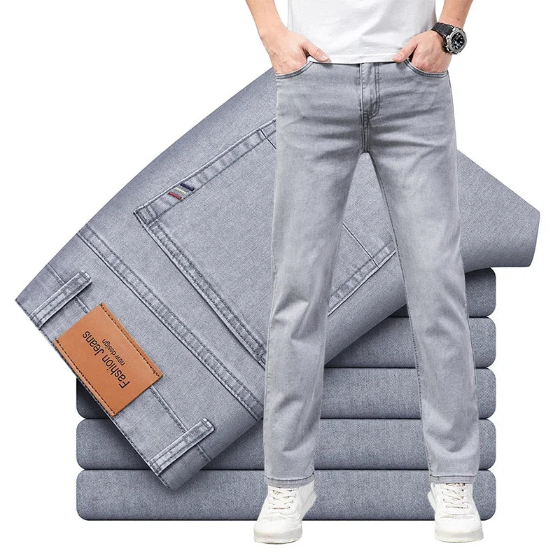 Men's Straight Leg Denim Jeans for Casual Everyday Wear