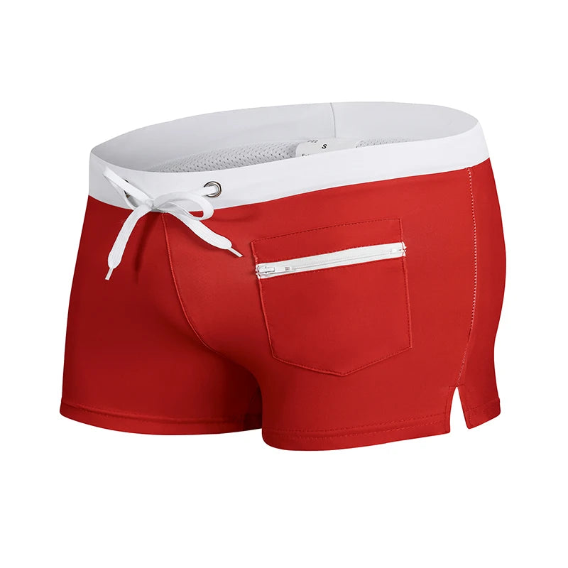 Men's Swim Shorts with Mesh Liner and Zipper Pocket for Beach and Pool Wear