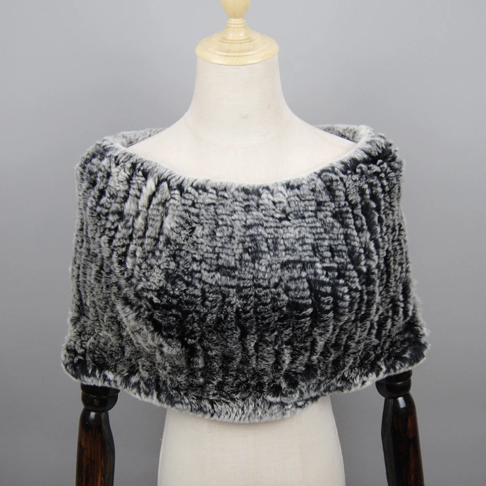Textured Tubular Shoulder Wrap Cape for Layering over Outfits