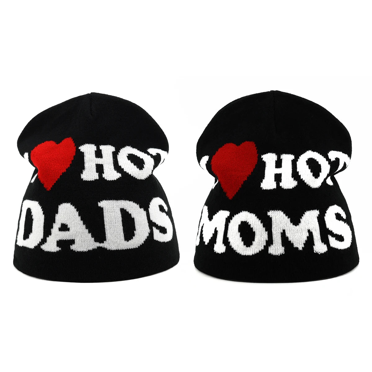 Graphic Knit Beanie with Letter and Pattern Style Options