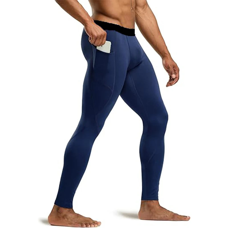 Men's Fitted Training Leggings for Gym and Running