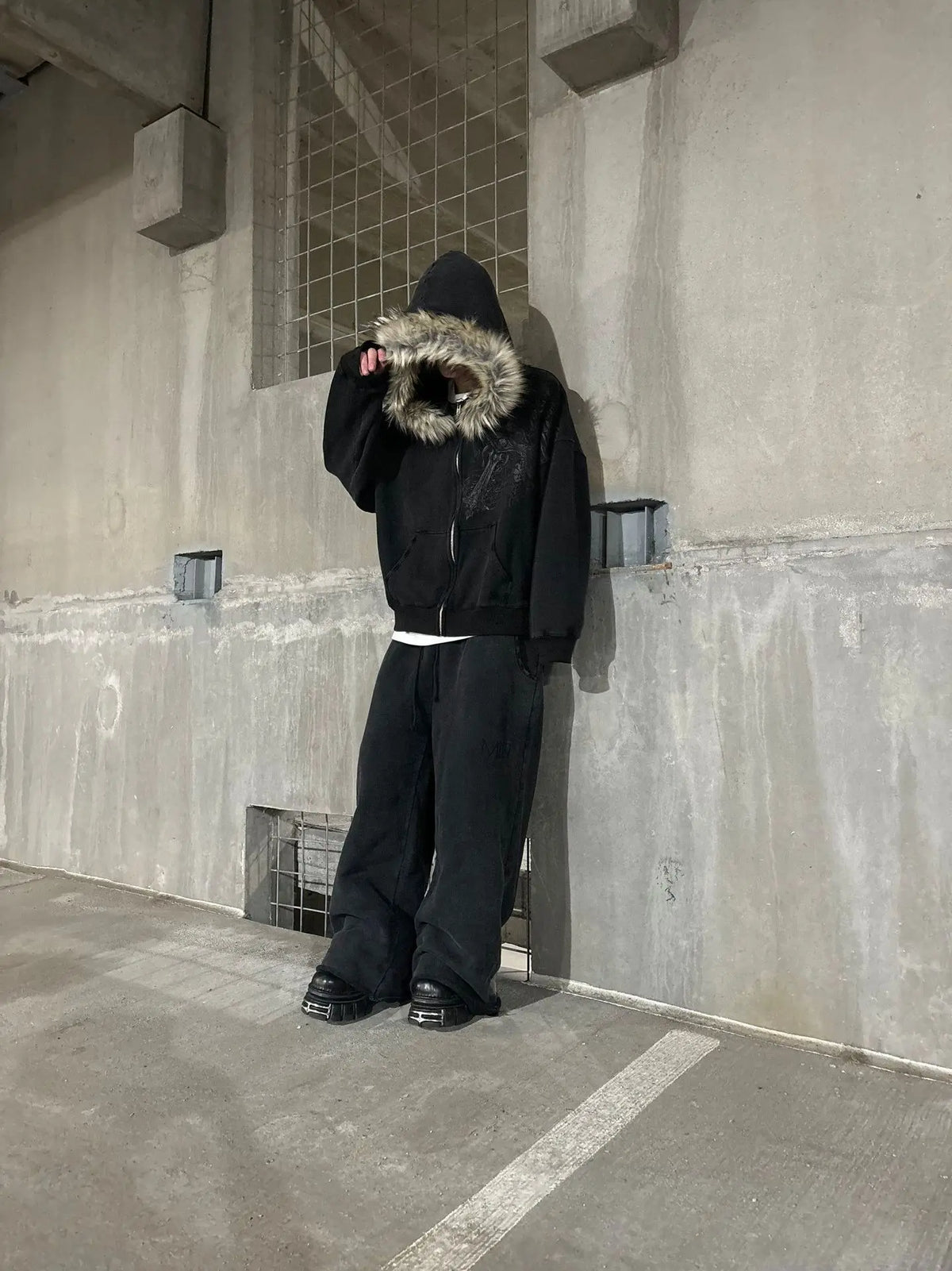 Fluffy Trim Long Sleeve Full Zip Casual Hoodie