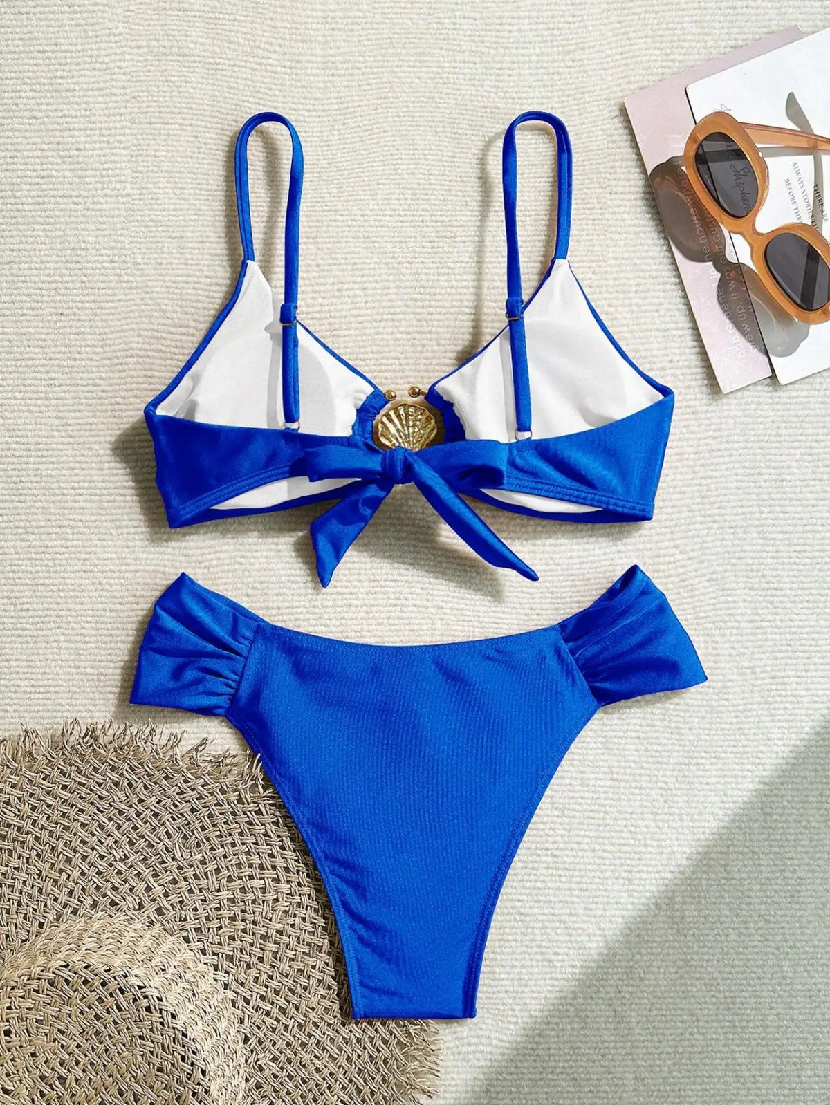Pleated High Waist Bikini