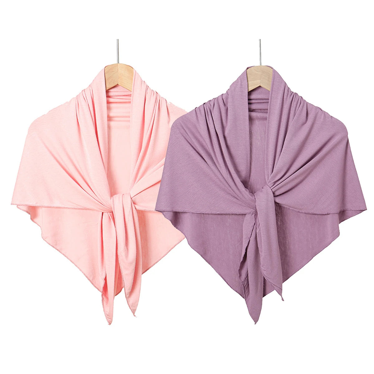 Solid Triangle Head Scarf with Tie Back Styling