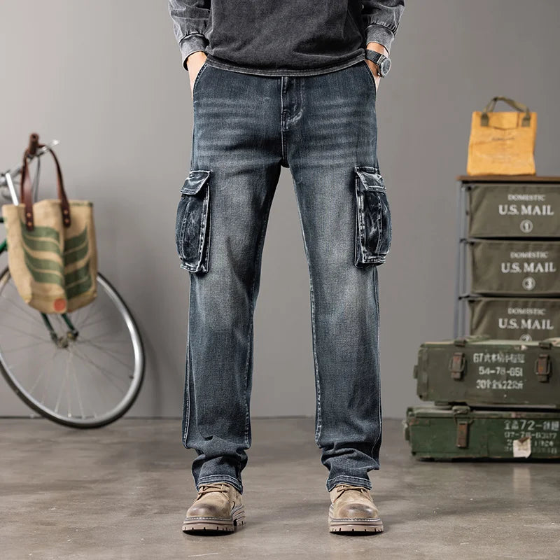 Men's Wide Leg Denim Jeans for Casual Everyday Wear