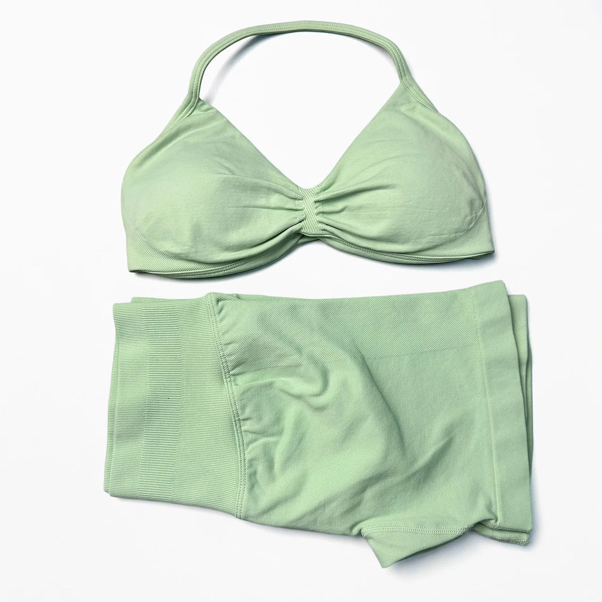Women's Halter Bra And Shorts Yoga Set For Workout Outfits