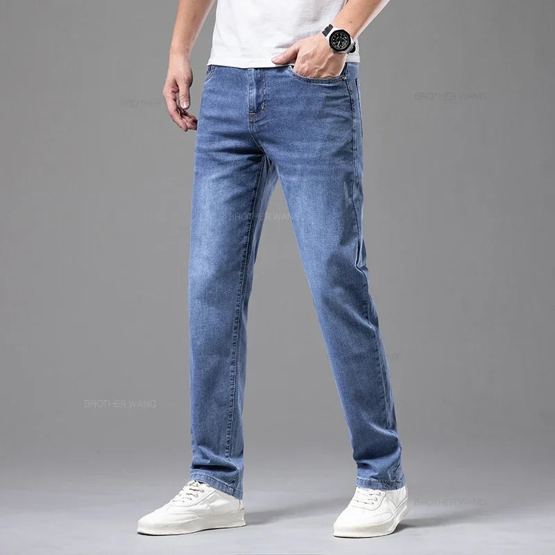 Men's Straight Leg Denim Jeans for Casual Everyday Wear
