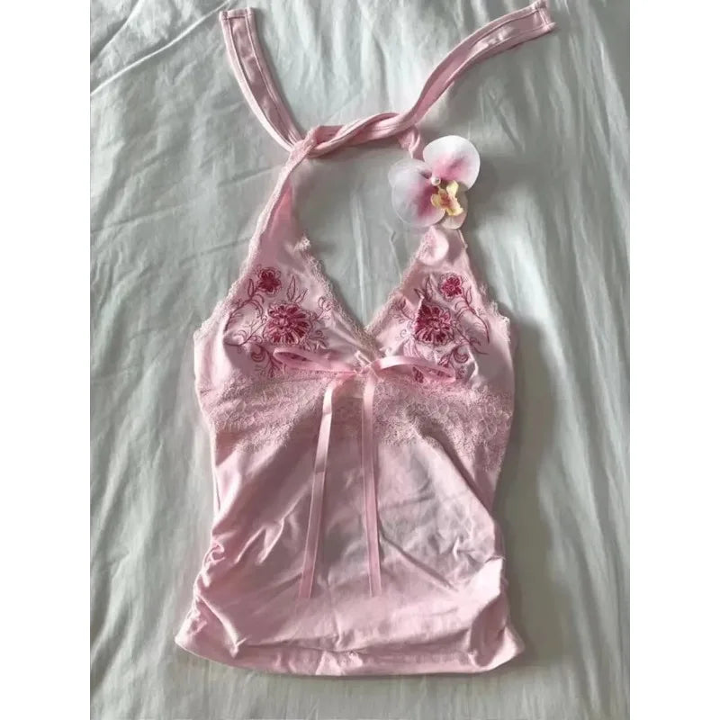 Women's Printed Polyester Camisole with Thin Straps and Multiple Graphic Styles