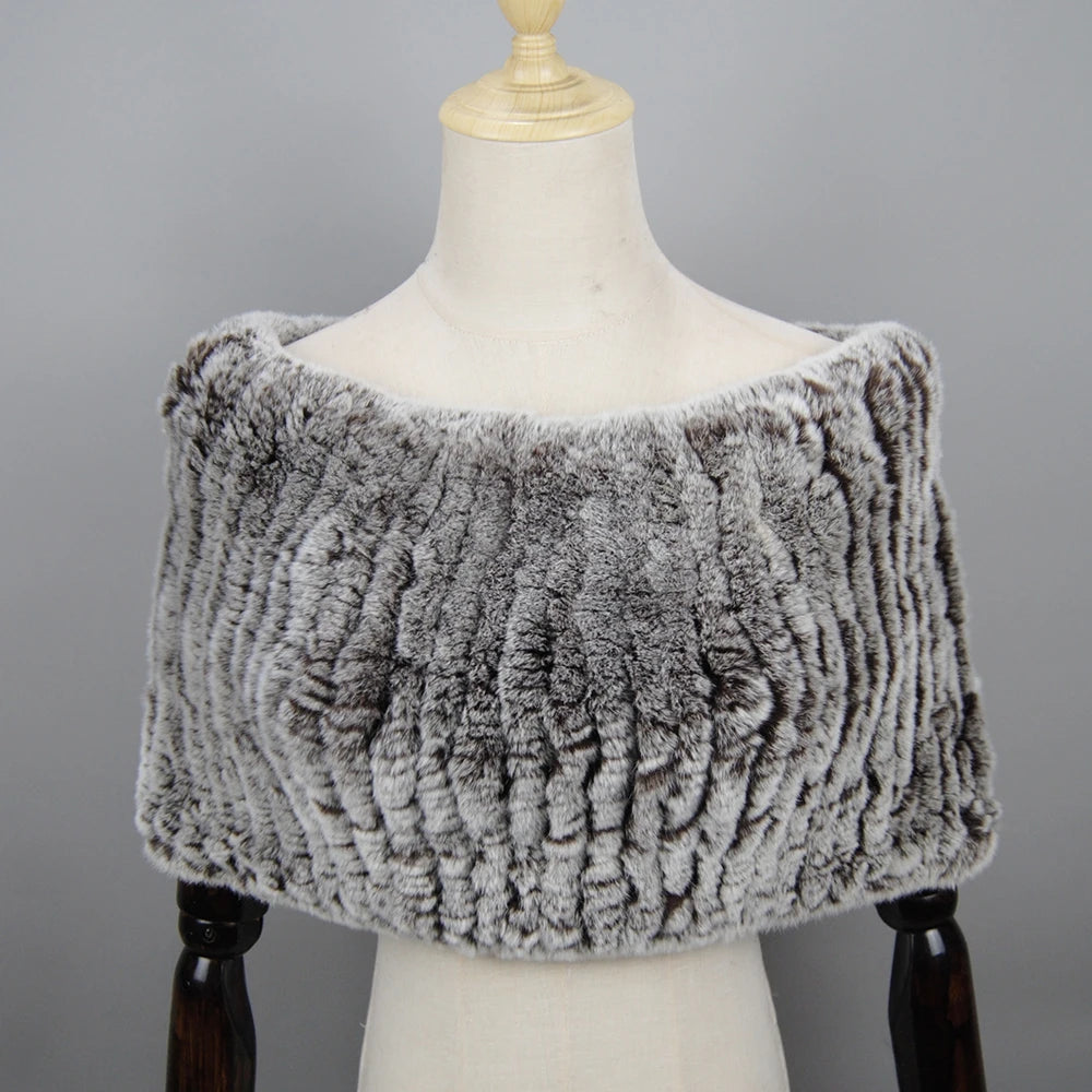 Textured Tubular Shoulder Wrap Cape for Layering over Outfits