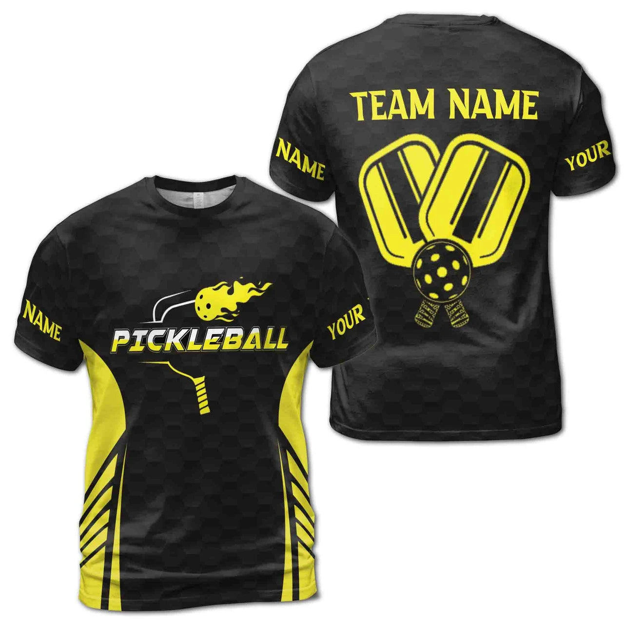 Pickleball Graphic Short Sleeve Crew Neck Sports T Shirt