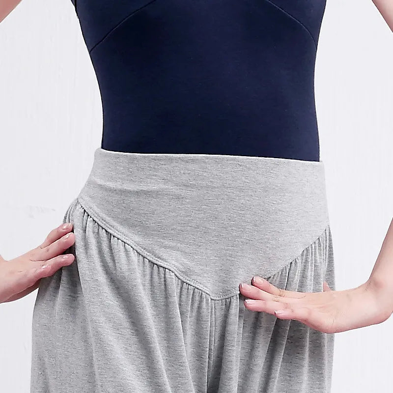 Women's Wide Leg Dance Pants with Flowing Palazzo Shape for Movement Practice