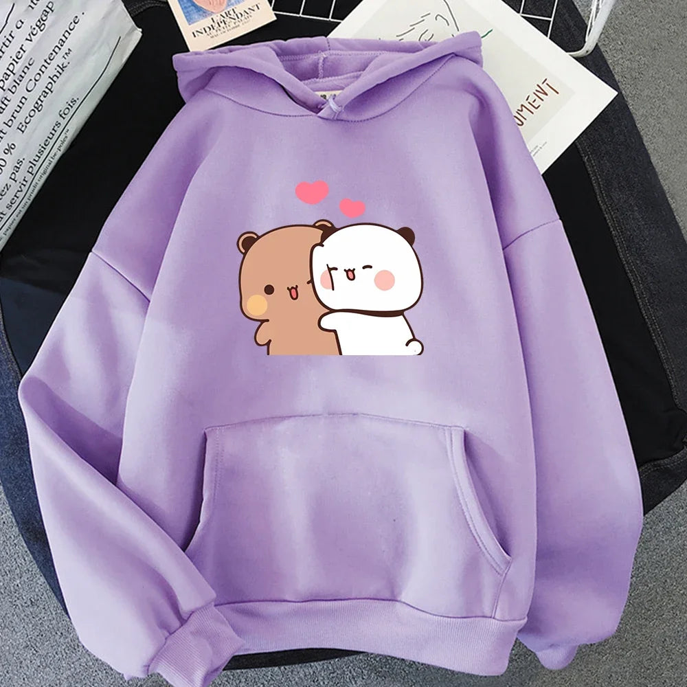 Cartoon Graphic Long Sleeve Pullover Casual Hoodie for Layering
