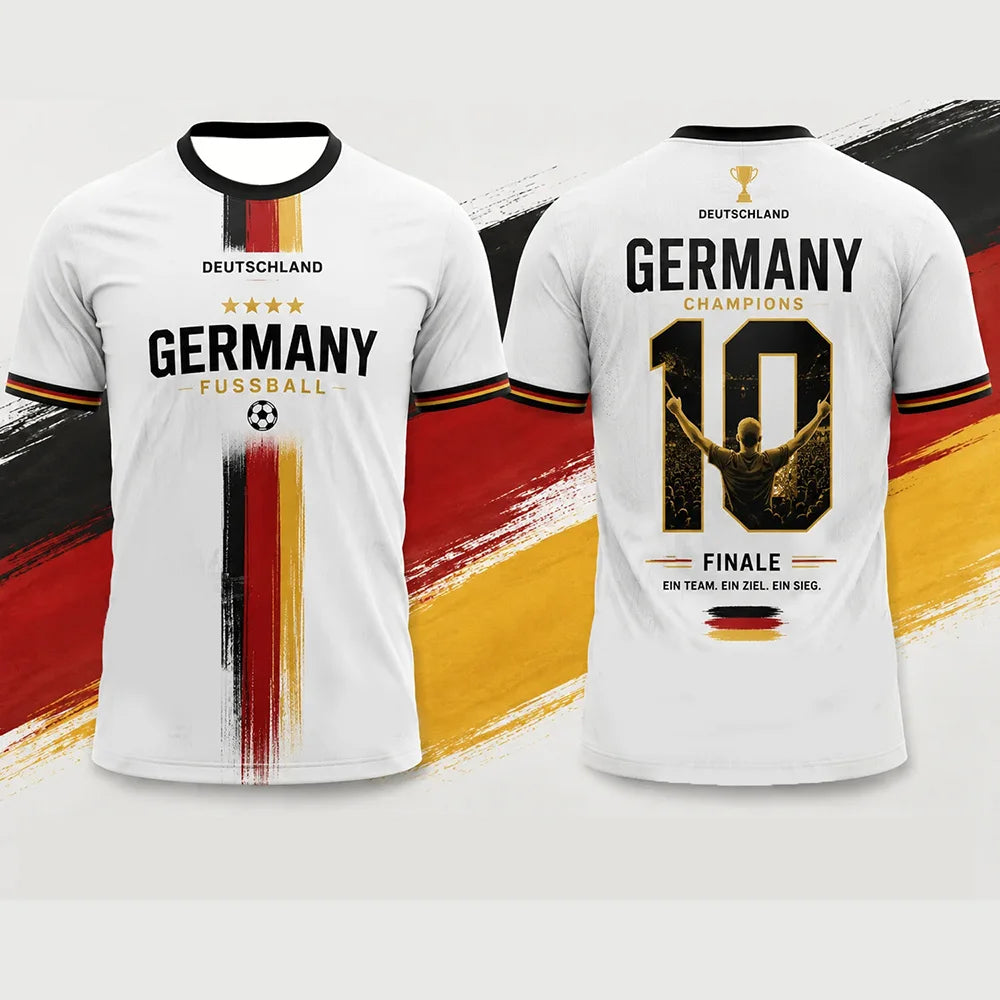 Germany Soccer Jersey Unisex Football Shirt Breathable Sportswear for Men Women