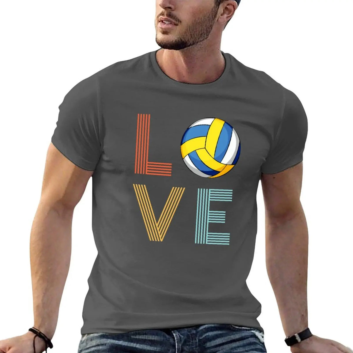 Love Volleyball Graphic Short Sleeve T-shirt For Sports Outfits