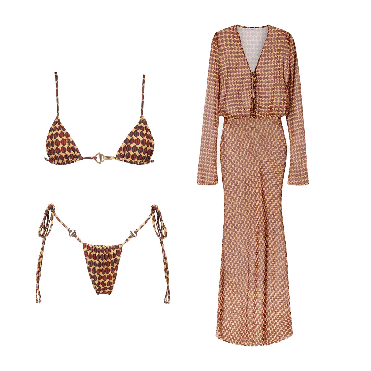 Halter Bikini with Matching Cover-Up Pants