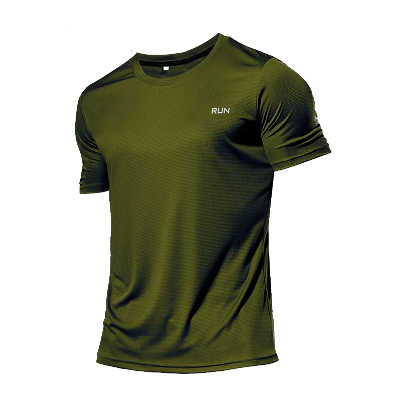 Mens Long and Short Sleeve Ice Silk Quick Dry Sports Top for Running Gym Hiking and Outdoor Training