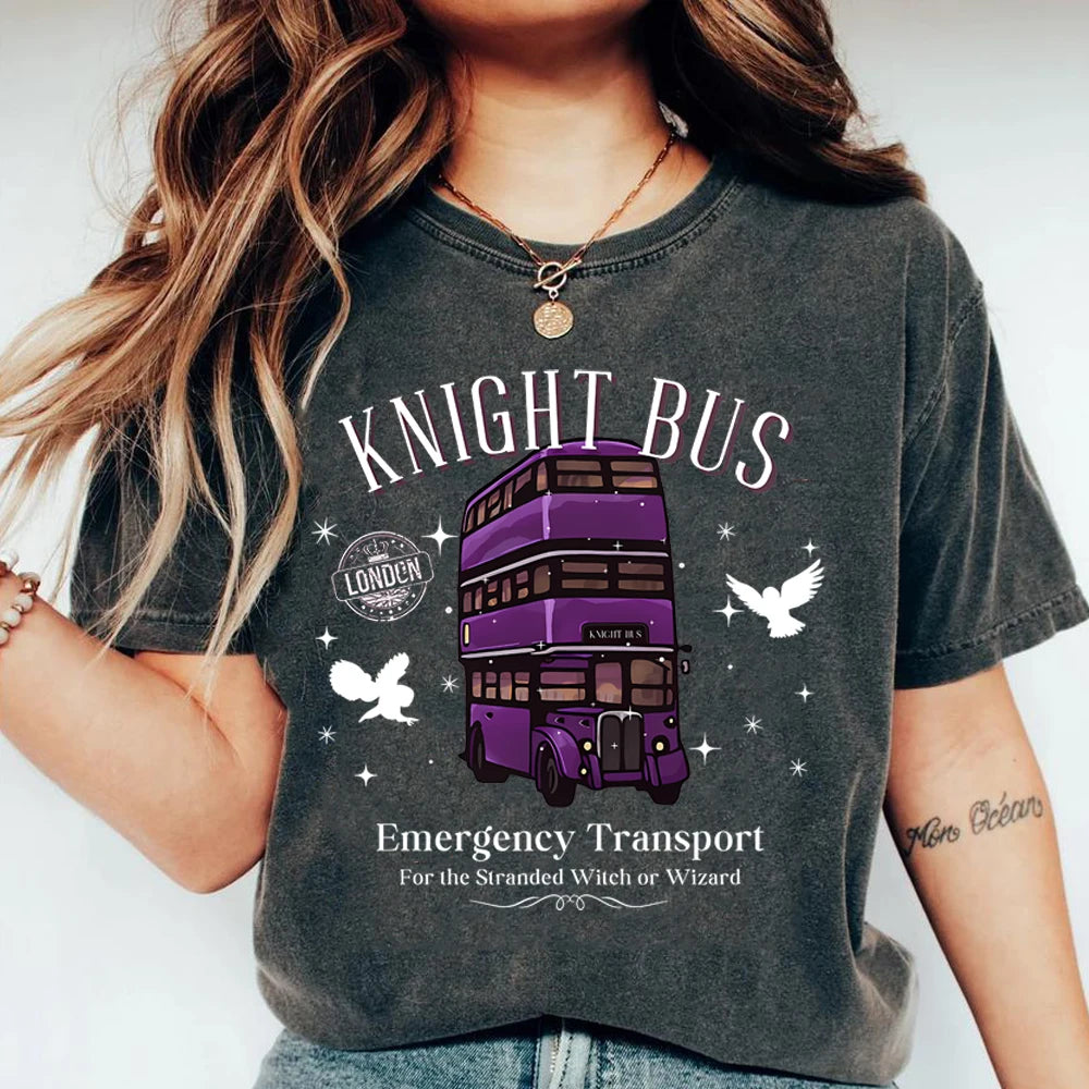 Knight Bus Graphic Crewneck T-Shirt