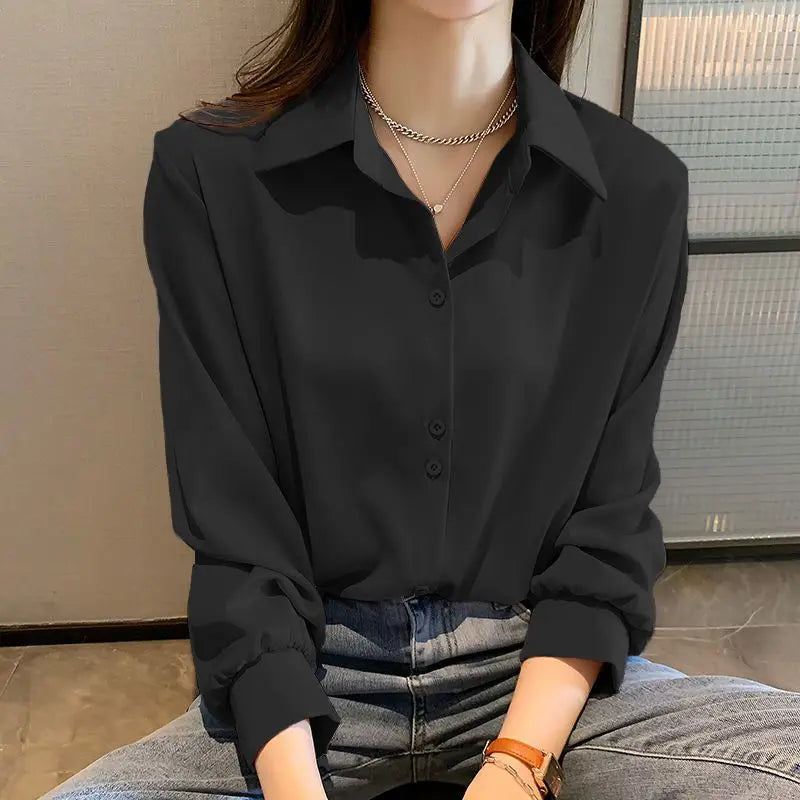 Women's Long Sleeve Button Front Shirt