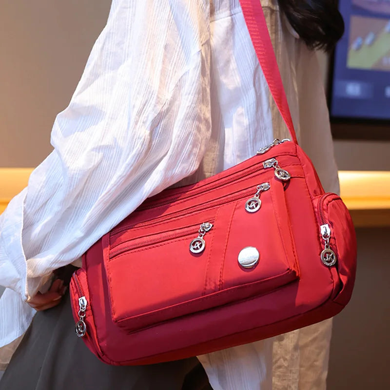 Multi Pocket Crossbody Bag with Adjustable Shoulder Strap