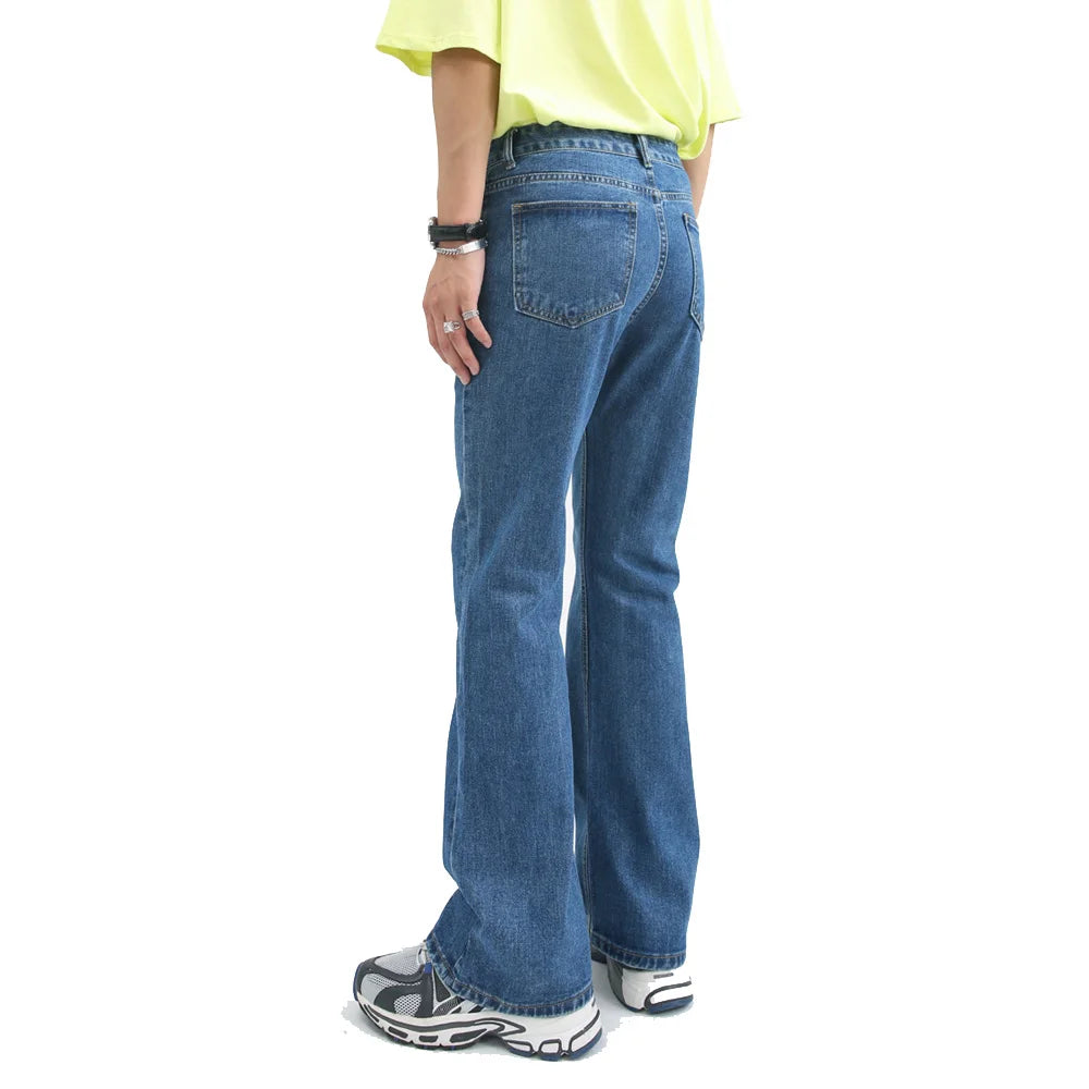 Men's Distressed Flared Denim Jeans for Casual Everyday Wear