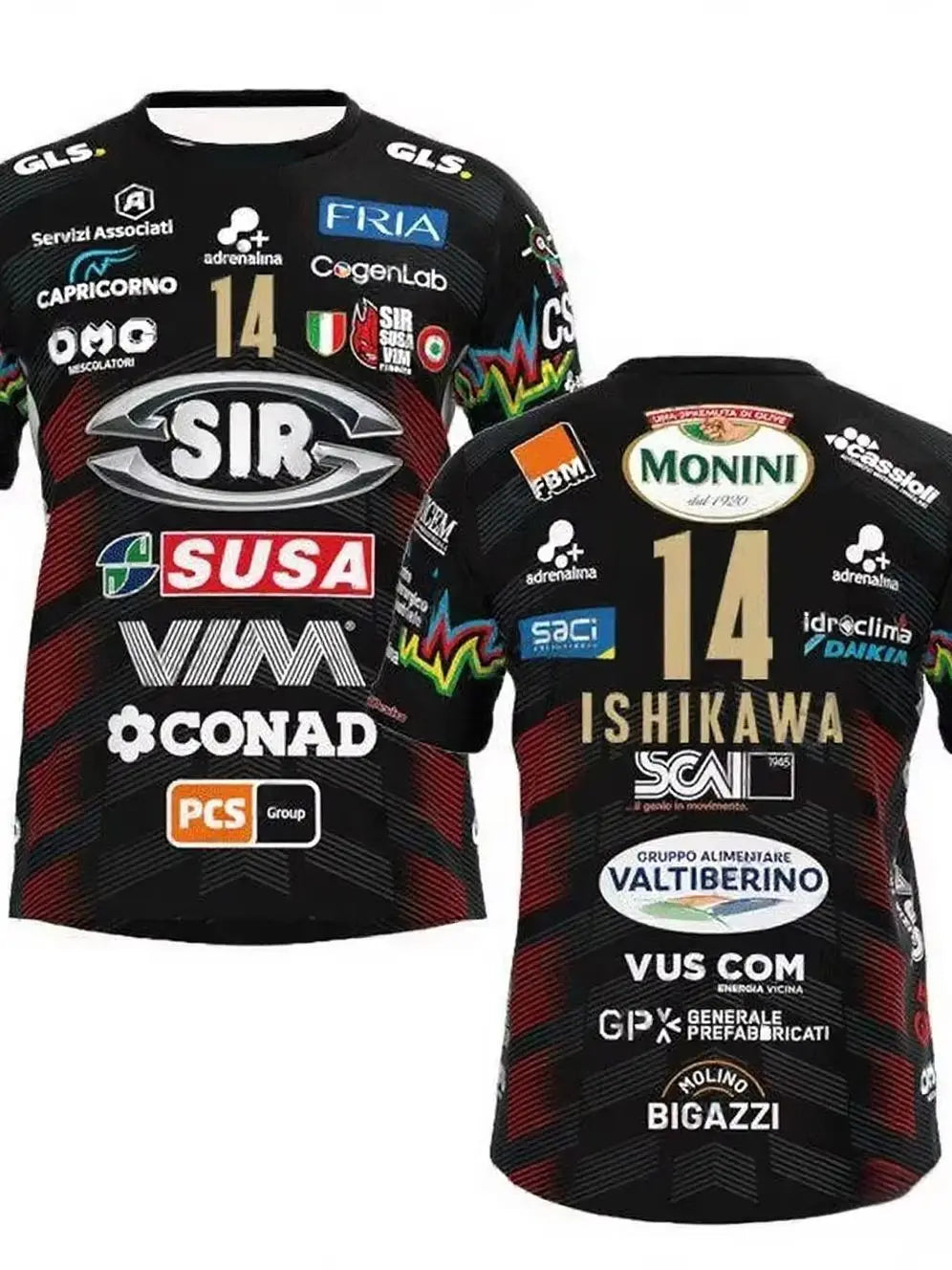 Perugia Number Fourteen Volleyball Short Sleeve Jersey For Sports Outfits