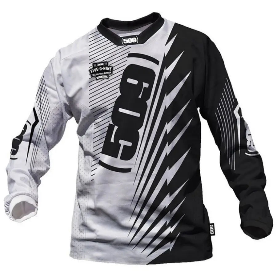 Men's Long Sleeve Pullover Cycling Jersey for Road and Mountain Biking