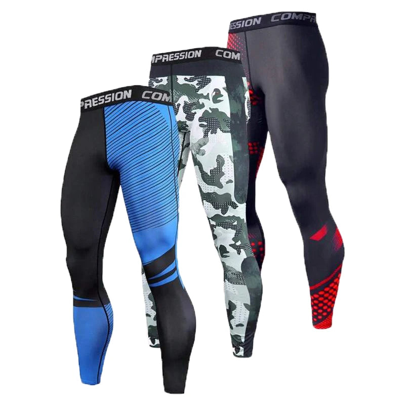Men's Fitted Elastic Waist Training Leggings For Everyday Wear