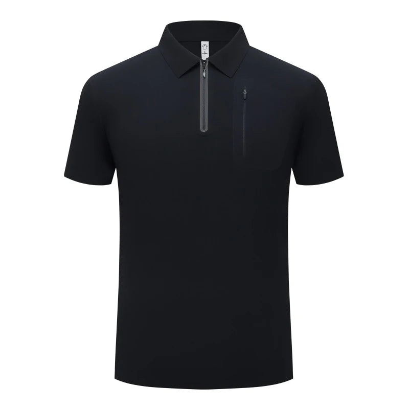 Golf Wear Lightweight Stretch Polo Shirt Running Lapel T-Shirt