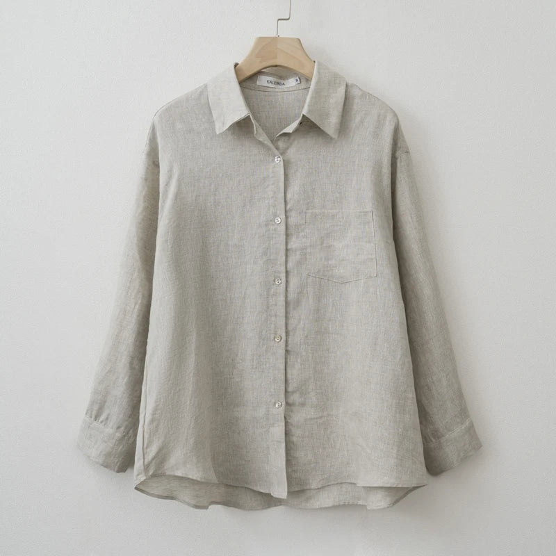 Women's Collared Long Sleeve Shirt
