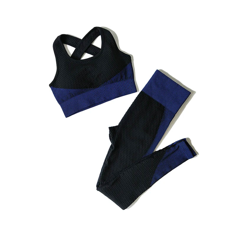 Women's Zip Jacket Bra And Leggings Yoga Set