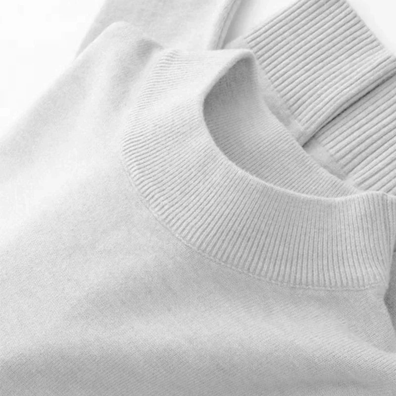Men's Mock Neck Long Sleeve Knit Sweater