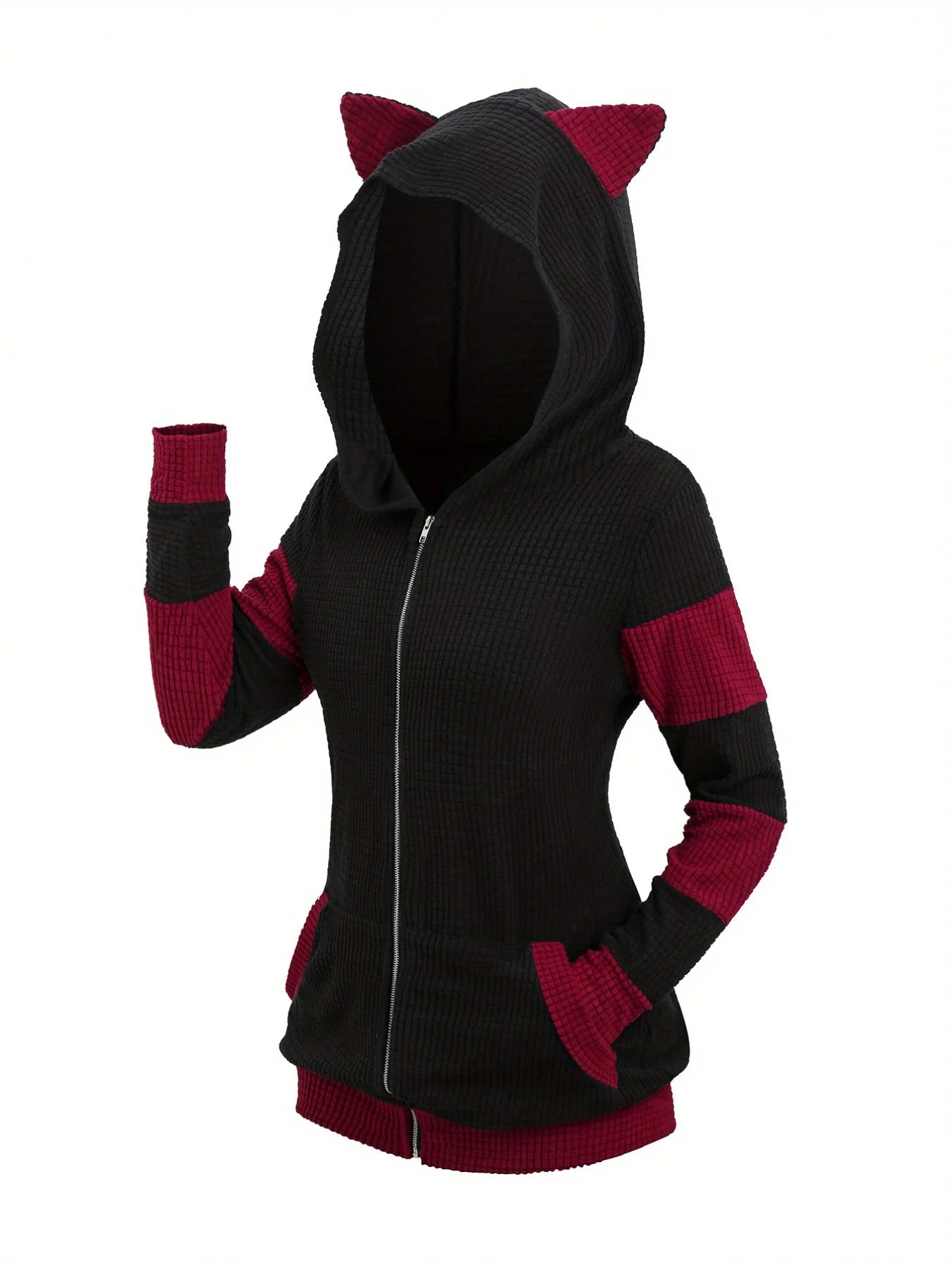 Cat Ear Long Sleeve Pullover Casual Hoodie for Layering